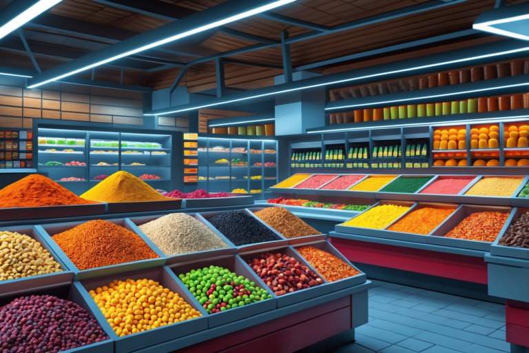 alimentos a granel en un comercio