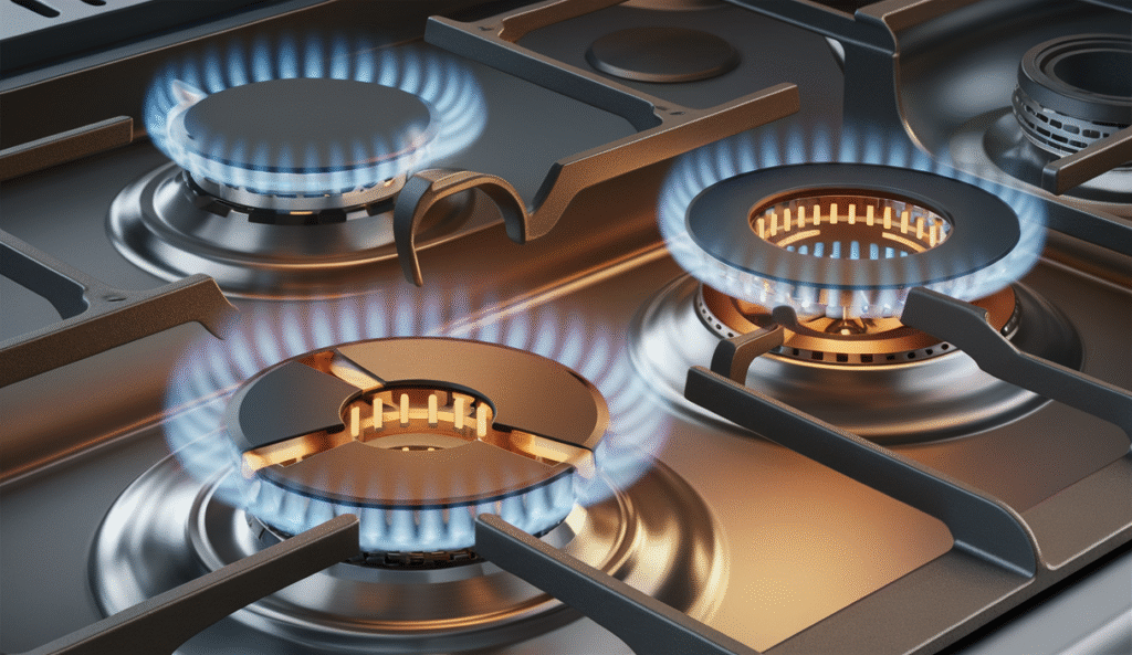 componentes de una cocina a gas