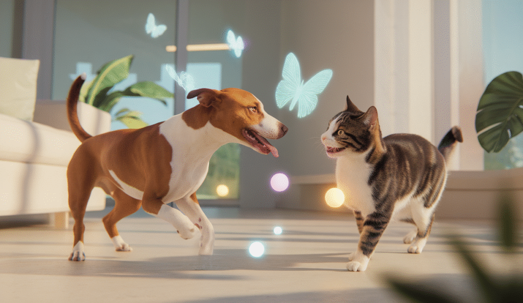 juguetes con inteligencia artificial y realidad aumentada para mascotas