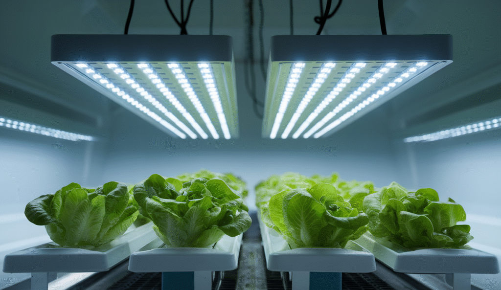 luces LED de crecimiento para jardinería urbana