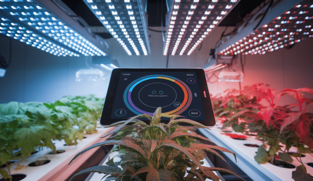 luces LED de crecimiento para jardinería urbana