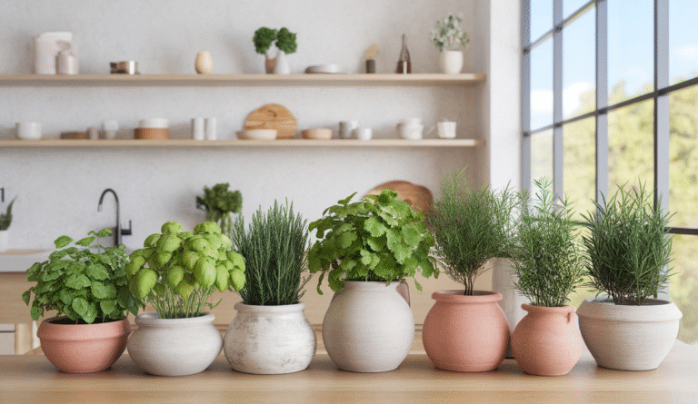 plantas aromáticas ecológicas en macetas